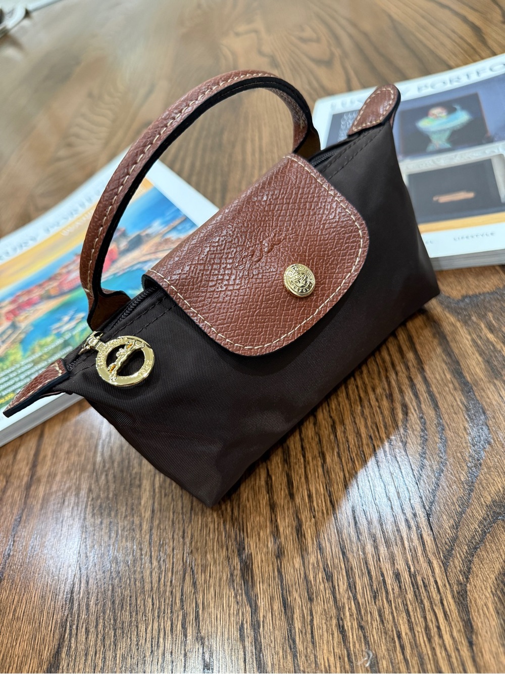LONGCHAMP LE PLIAGE ORIGINAL POUCH WITH HANDLE - Picture 2 of 5
